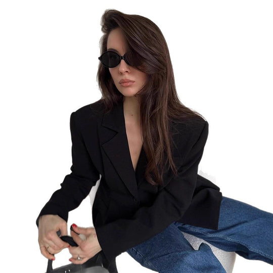 Damen Blazer mit betontem Schnitt und Taschen EB