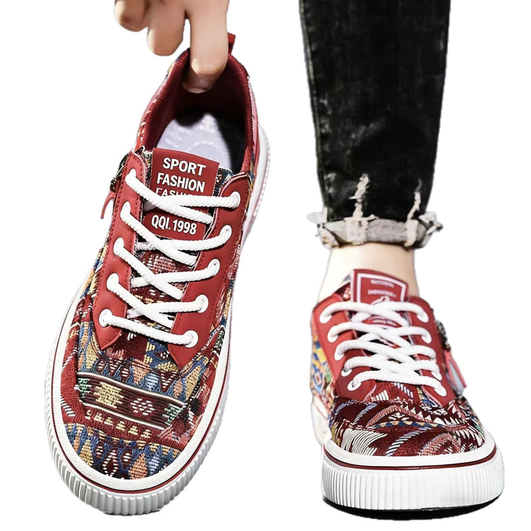 Damen Modische Sneakers mit einzigartigem Ethno-Muster und strapazierfähigem Obermaterial EB