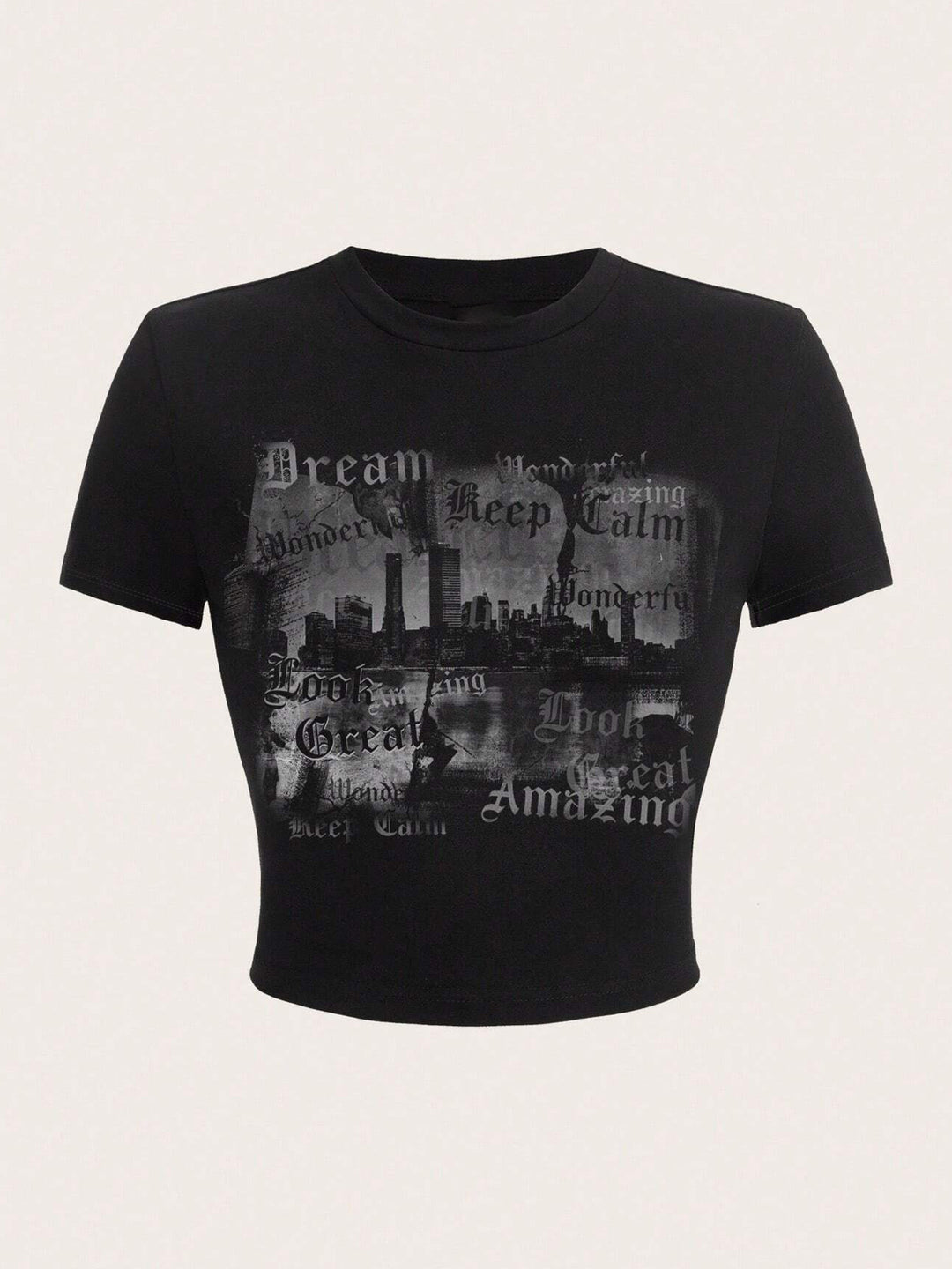 Damen Kurzarm T-Shirt mit auffälligem Motorrad-Design EB