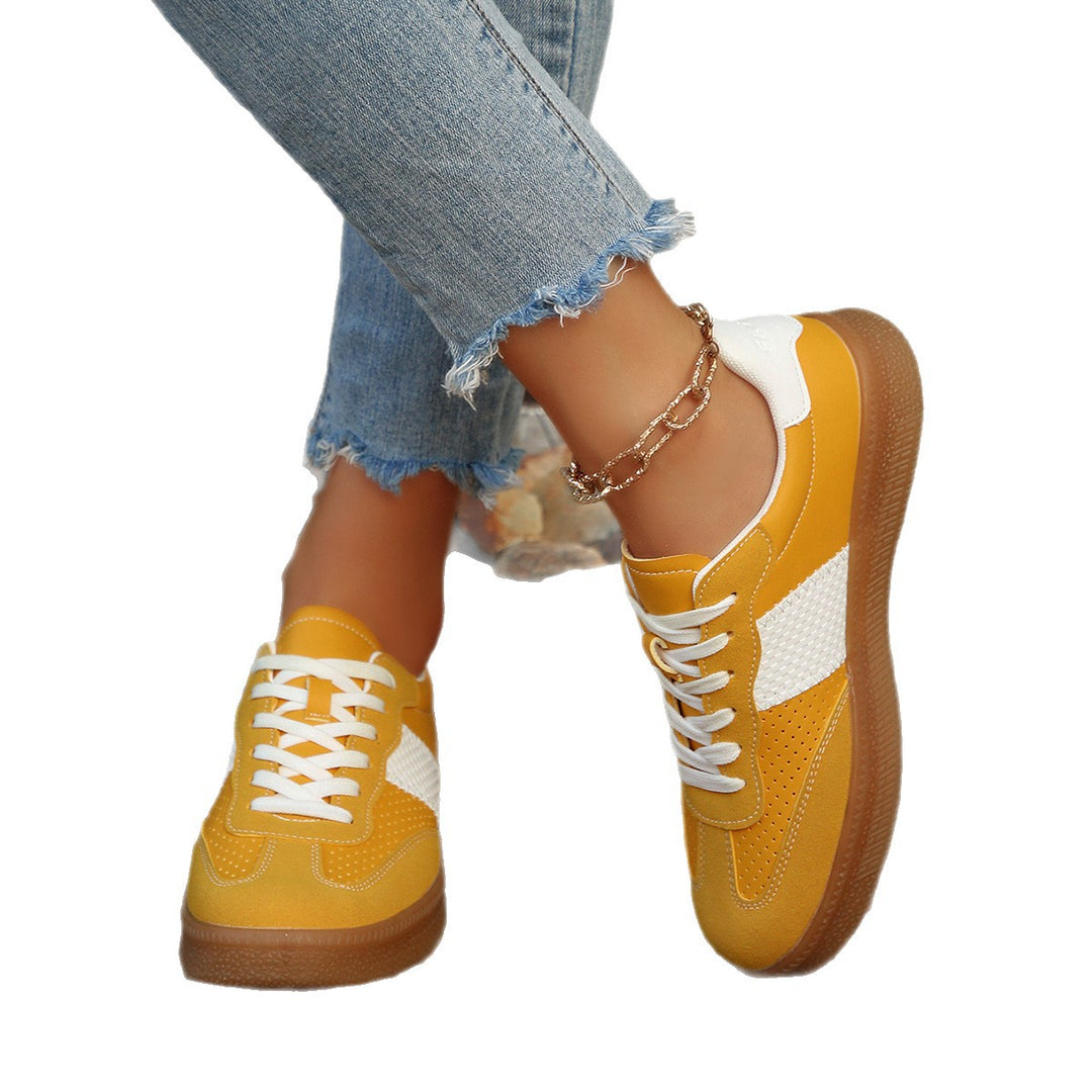 Damen modische Sneakers mit atmungsaktiver Oberflächenstruktur und rutschfester Sohle EB