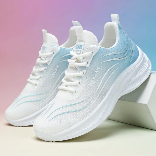 Damen Sportliche Leichtgewicht Sneakers mit atmungsaktivem Obermaterial EB