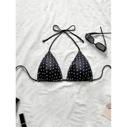 Damen Triangel-Bikini mit verspieltem Punkte-Design EB