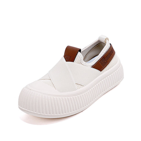 Damen modische Slip-On Sneakers mit elastischem X-Design und rutschfester Sohle EB