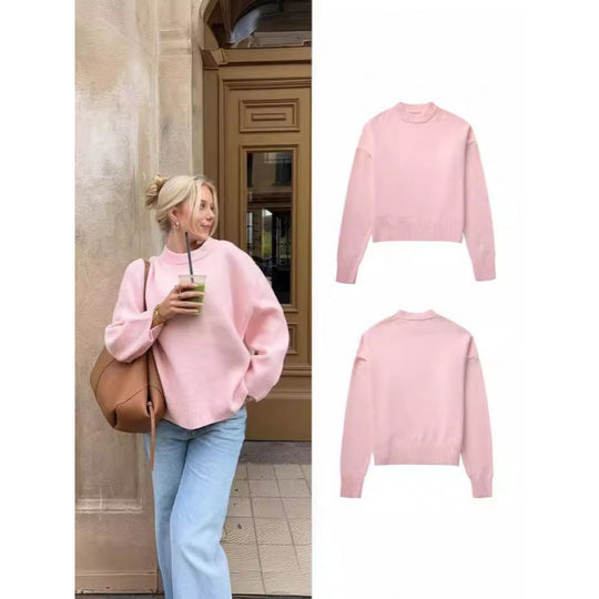 Damen gemütlicher oversized Strickpullover EB