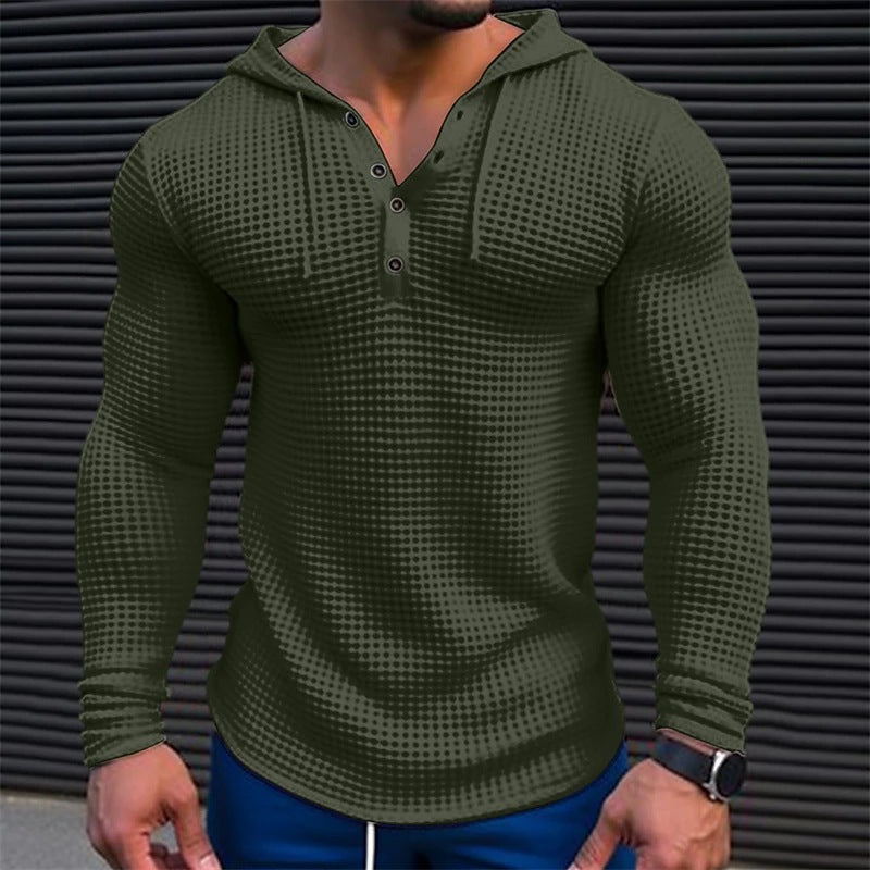Herren Hoodie mit strukturiertem Design und Kragen EB