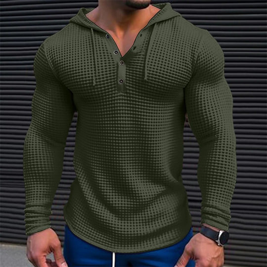 Herren Hoodie mit strukturiertem Design und Kragen EB