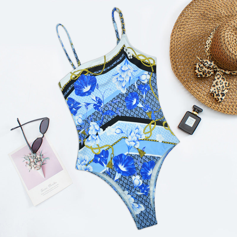 Damen Floral Badeanzug EB