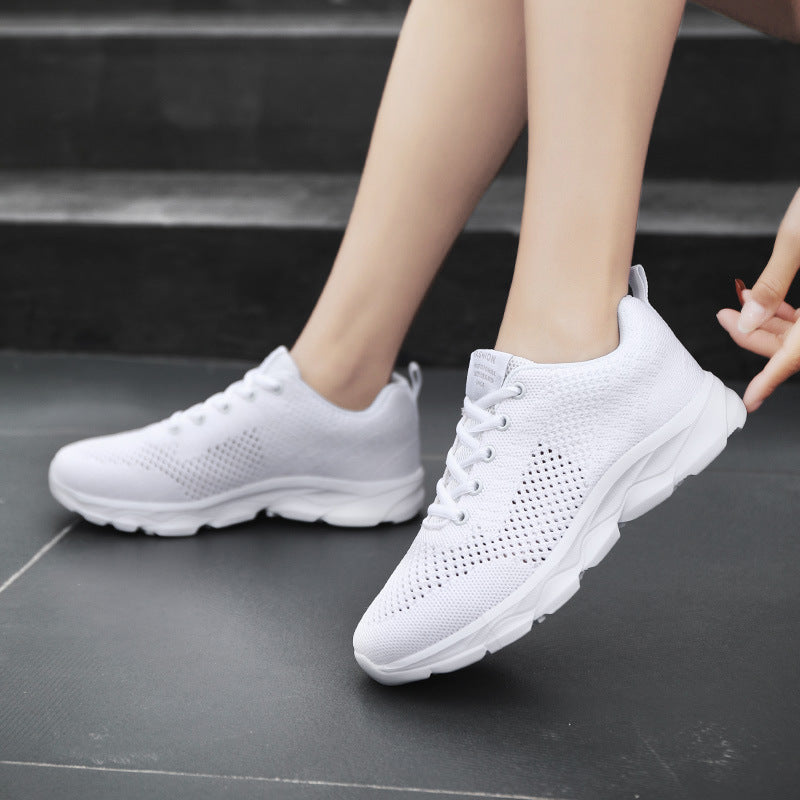 Damen Sportliche Sneakers mit atmungsaktivem Mesh und rutschfester Laufsohle EB