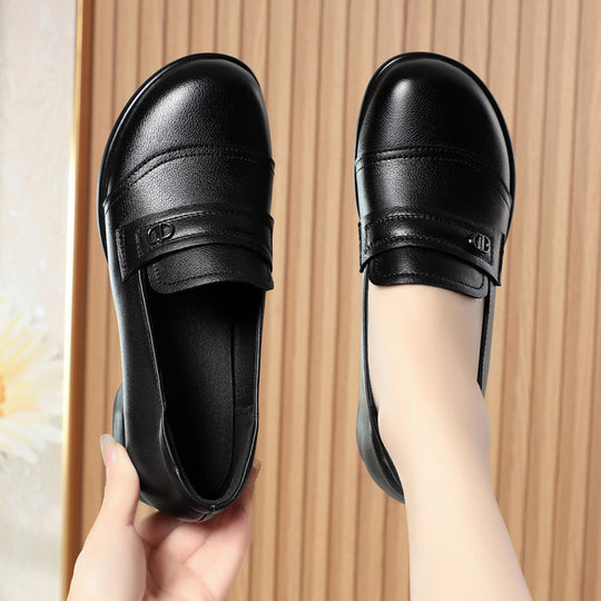 Damen Elegante und komfortable Mokassins mit modischem Riemen EB
