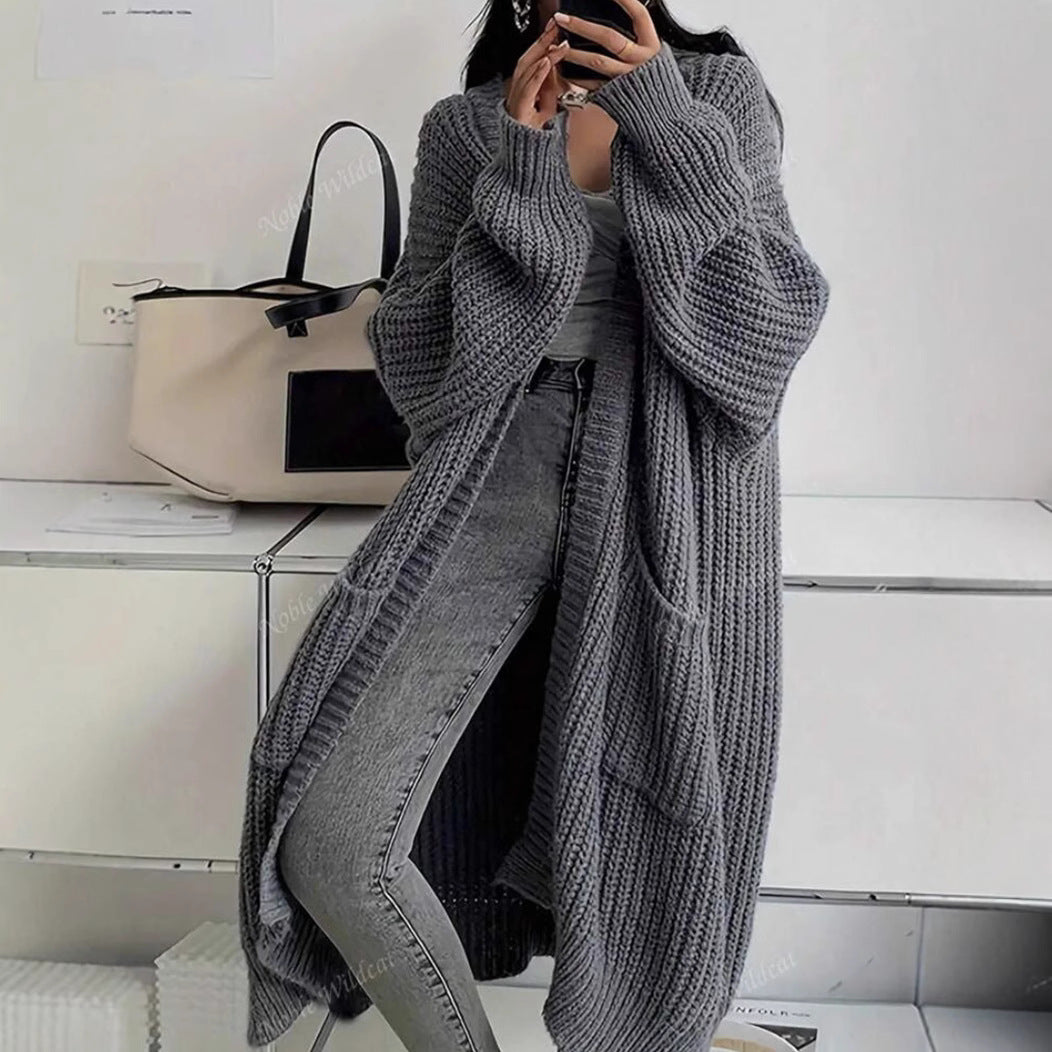 Damen Strickmantel im Oversized-Stil EB