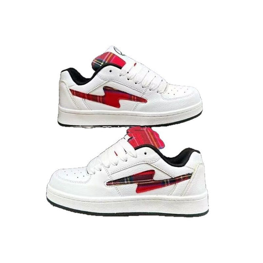 Damen Modische Sneakers mit kariertem Design und komfortabler Dämpfung EB