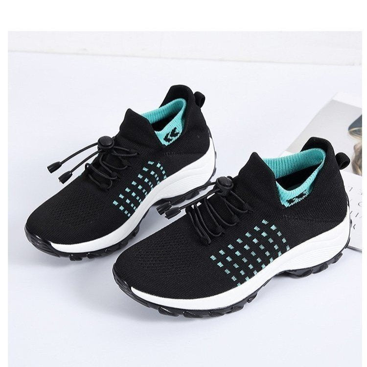 Damen leichte und atmungsaktive Sportschuhe mit elastischem Schnürsystem EB