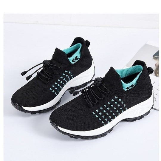 Damen leichte und atmungsaktive Sportschuhe mit elastischem Schnürsystem EB