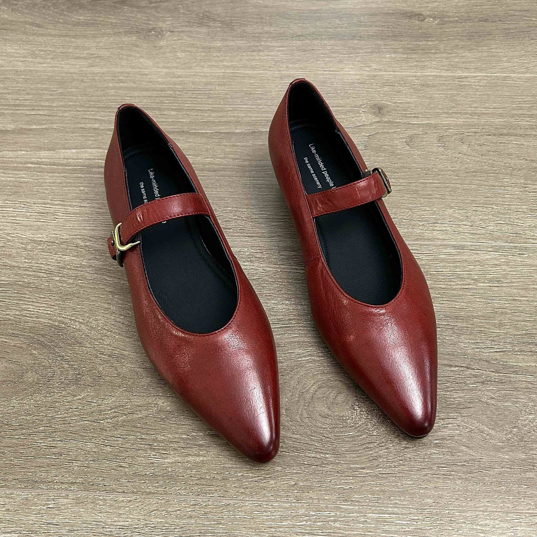 Damen elegante Ballerinas mit modischem Riemen und stilvollem Design EB