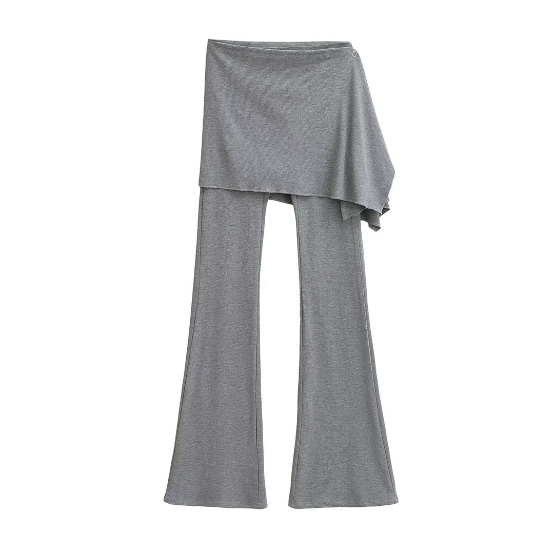 Damen Flared Pants mit asymmetrischem Überwurf EB