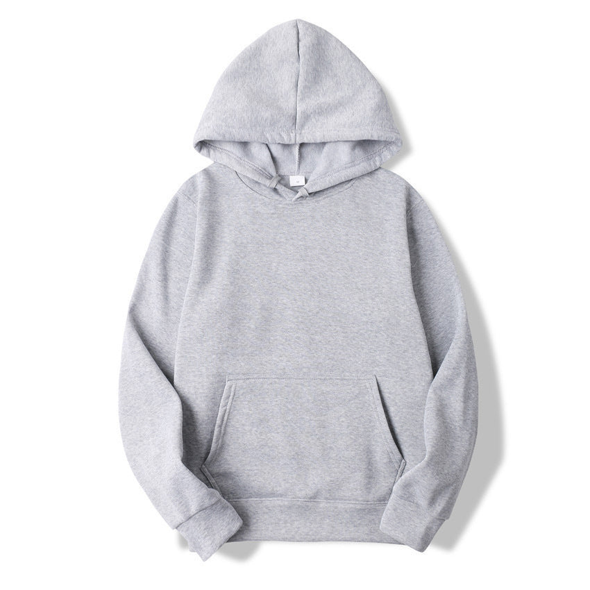 Unisex schlichter Kapuzenpullover mit Kängurutasche, gerippten Bündchen und relaxed Fit EB