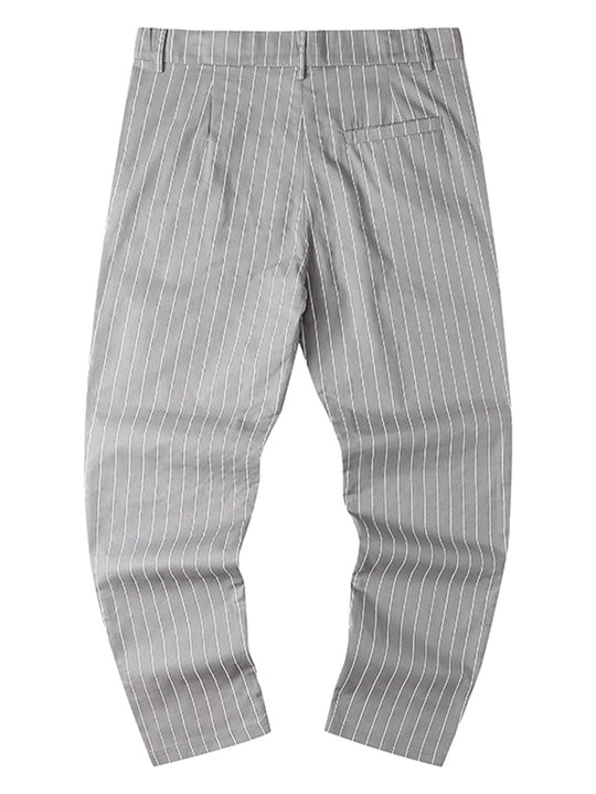 Herren elegante Slim-Fit Jeans im modernen Streifenmuster EB