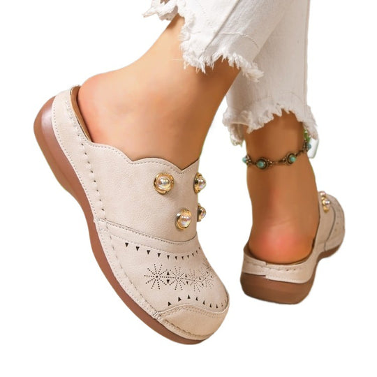Damen modische und bequeme Clogs mit Blumendesign EB