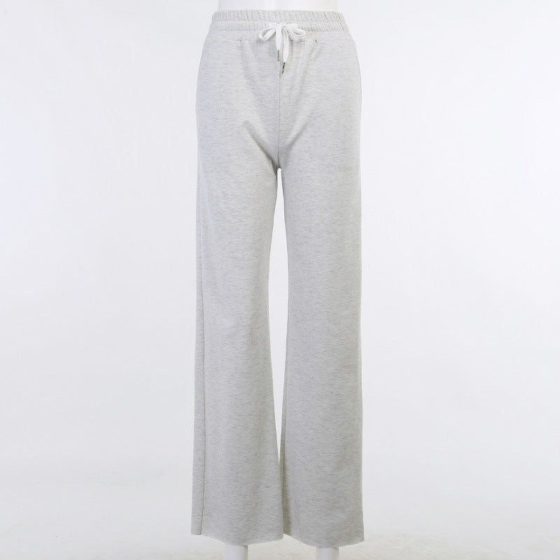 Damen Bequeme Freizeithose mit elastischem Bund und Kordelzug EB