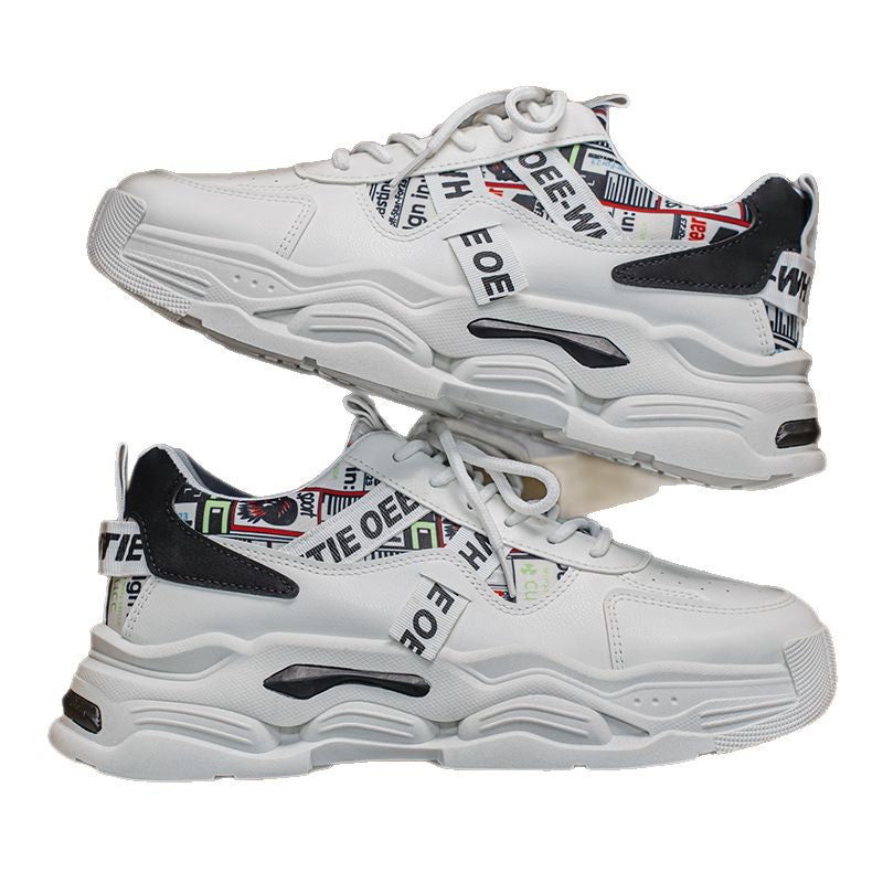Damen Trendige Chunky Sneakers mit grafischen Designelementen und bequemer Dämpfung EB