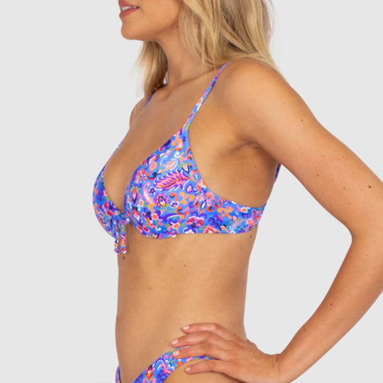 Damen Triangel-Bikini mit verspieltem Muster EB