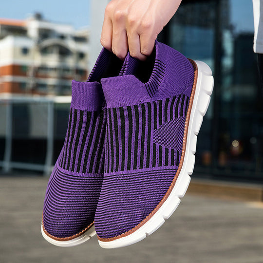 Damen Sneakers mit elastischem Obermaterial und rutschfester Sohle EB