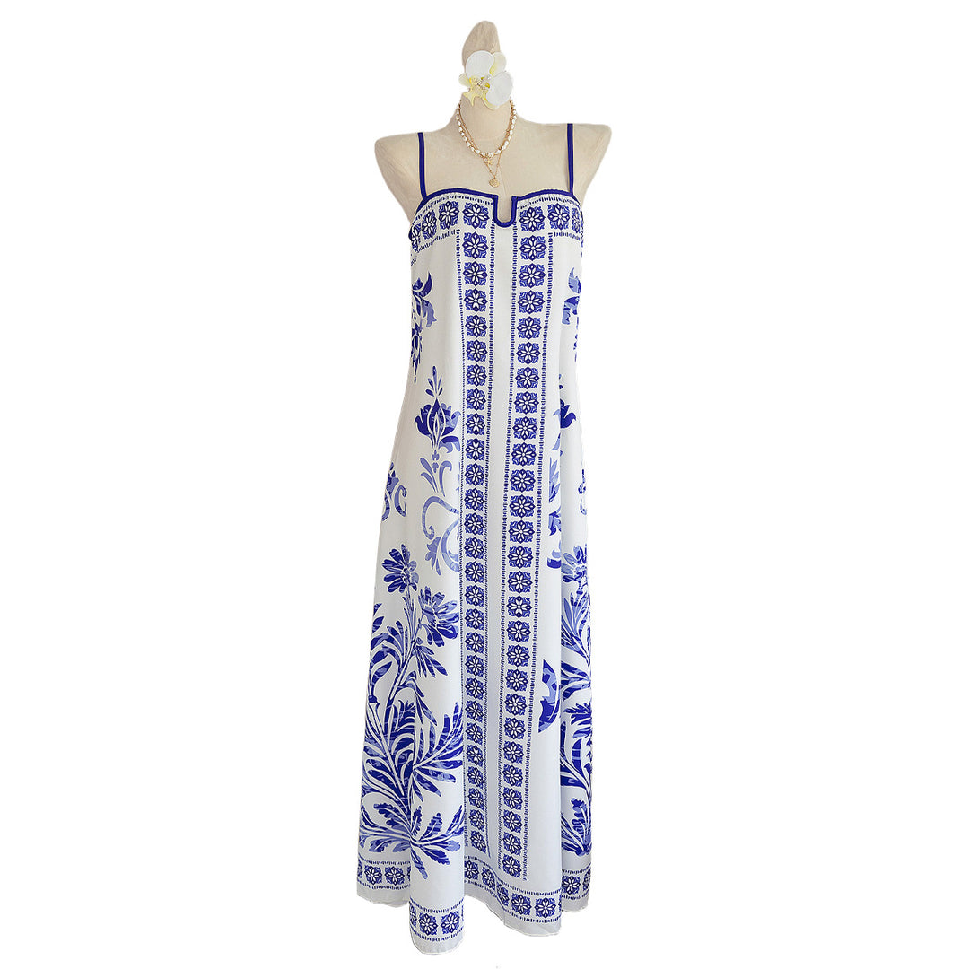 Damen Sommerkleid mit floralen Mustern und leichter luftiger Passform EB