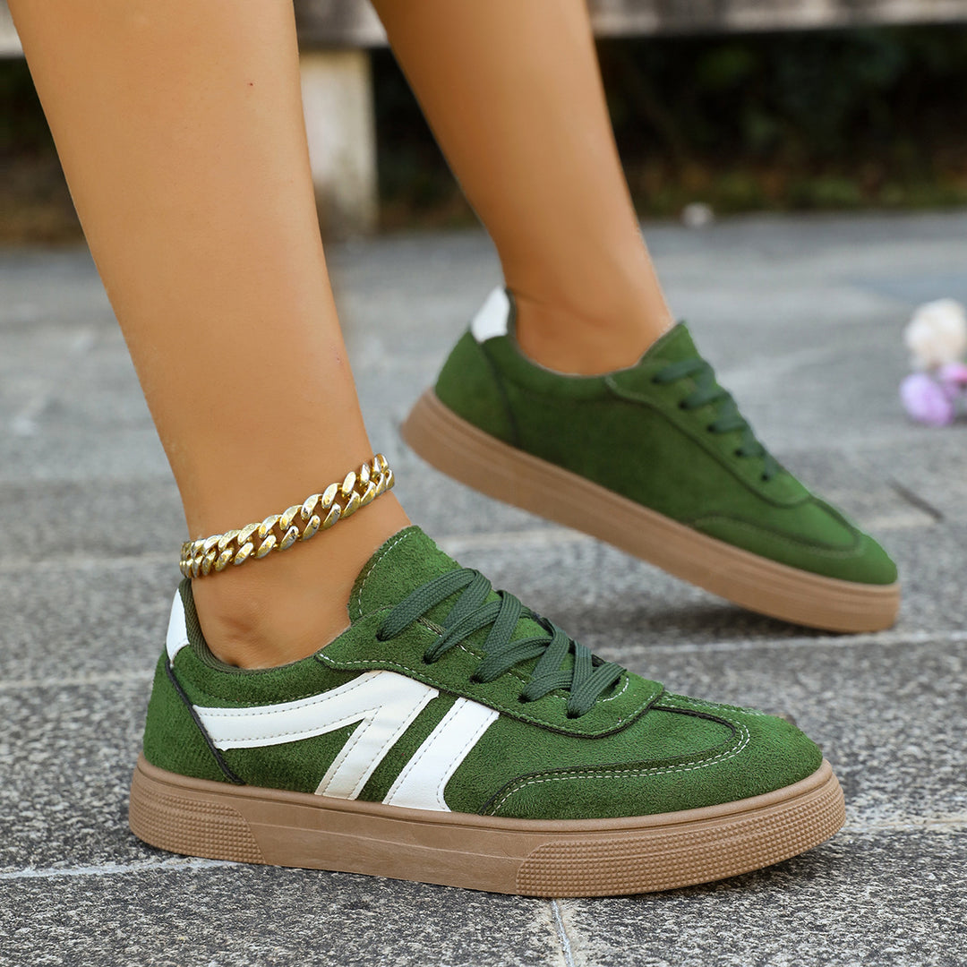 Damen modische Sneakers mit weichem Wildleder und urbanem Design EB