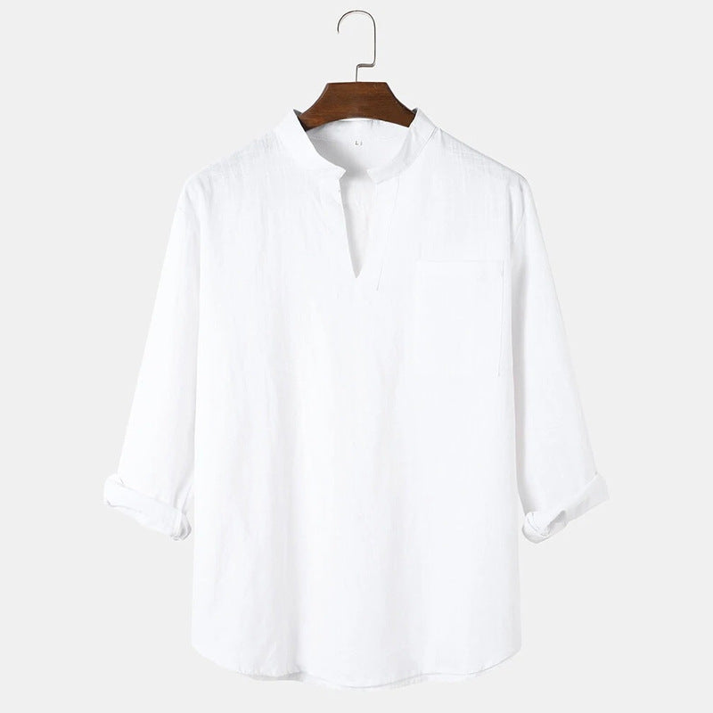 Damen lässige Leinenbluse EB