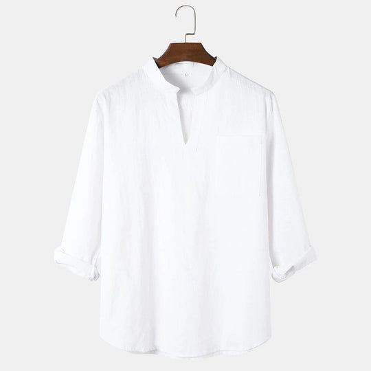Damen lässige Leinenbluse EB