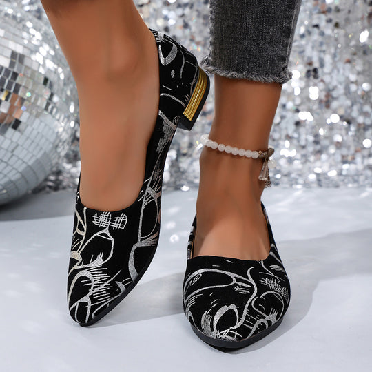 Damen Ballerinas mit elegantem grafischen Design EB