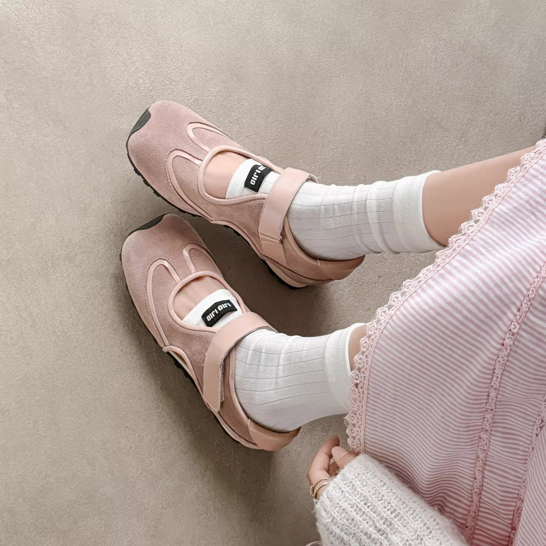 Damen Komfortable Clogs mit verstellbarem Klettverschluss und atmungsaktiver Sohle EB