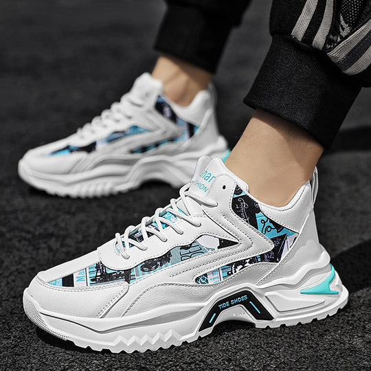 Damen moderne Sneakers mit auffälligem Print und dämpfender Laufsohle EB