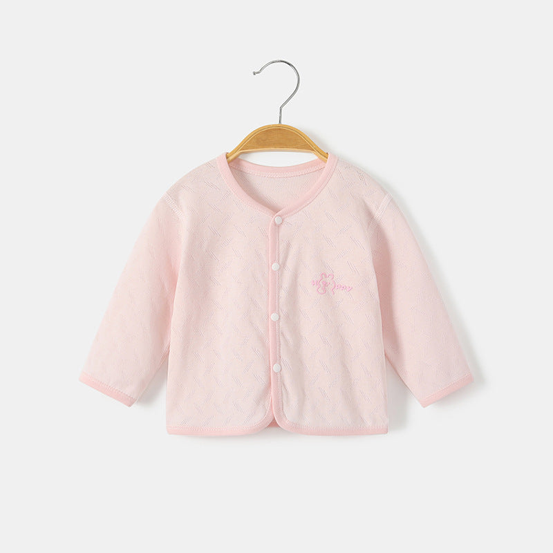 Unisex nan soft organische Baumwolle Snap-Front strukturierte Babystrickjacke mit gesticktem Teddy EB