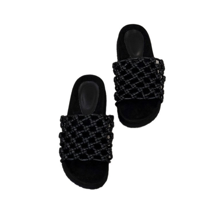 Damen Komfortable Clogs mit geflochtenem Design und gepolsterter Innensohle EB