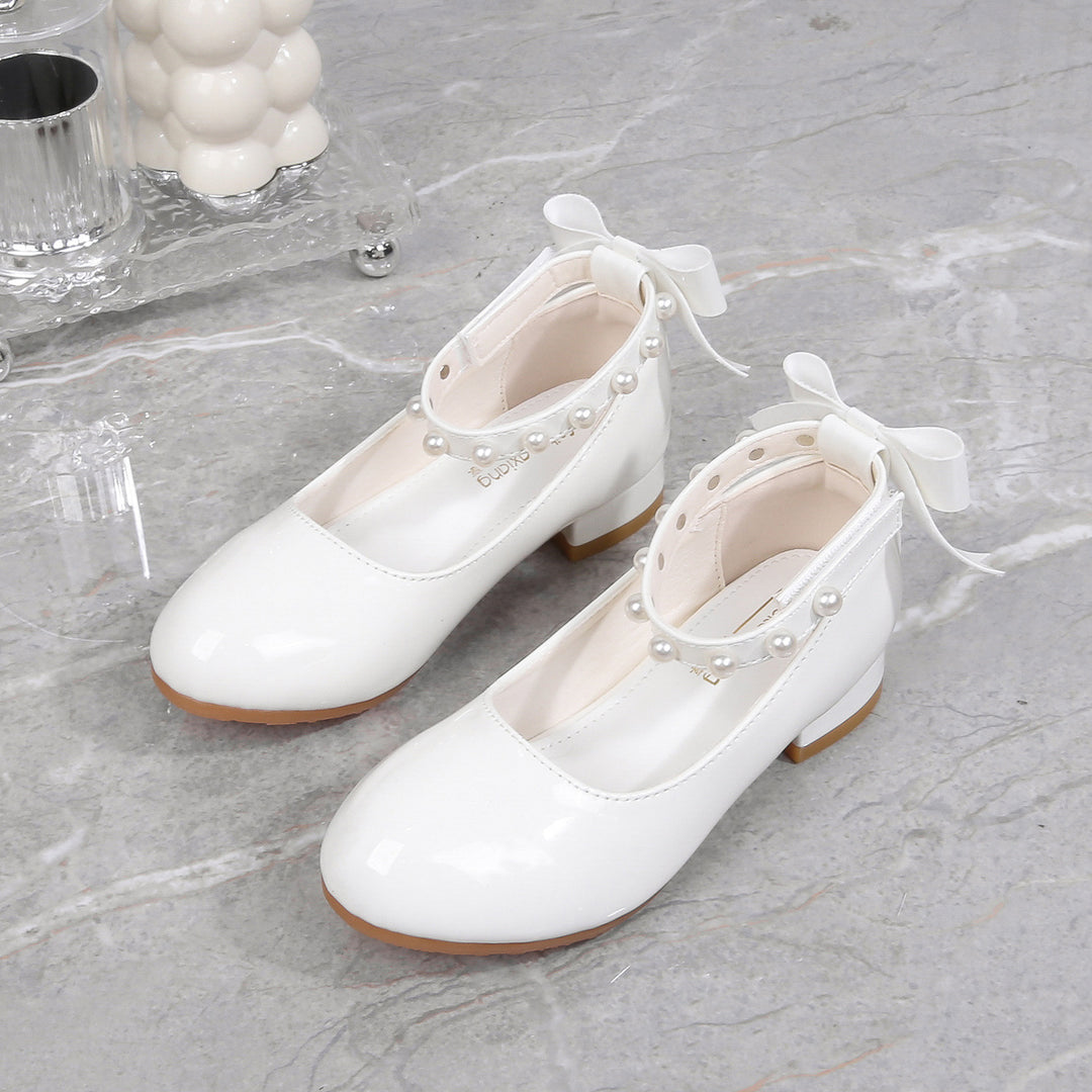 Mädchen Ballerinas mit Perlen- und Schleifenverzierung EB