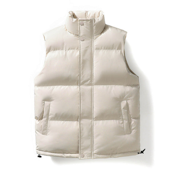 Unisex Steppweste mit Thermoisolierung hohem Stehkragen und verstellbarem Saum EB