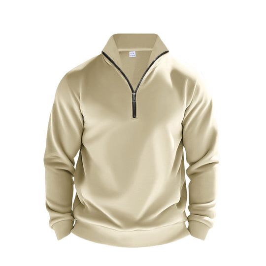 Herren Sweatpullover mit halbem Reißverschluss und atmungsaktiver Struktur EB