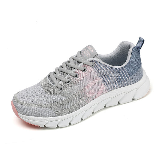Damen Sportliche Sneakers mit atmungsaktiver Mesh-Oberfläche und stoßdämpfender Sohle EB