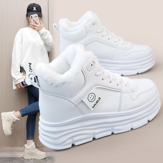 Damen High-Top Sneakers mit kuscheligem Innenfutter und dämpfender Sohle EB
