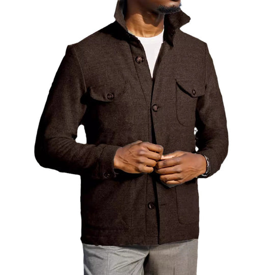 Herren Funktionsjacke mit hochschließendem Kragen und praktischen Taschen EB