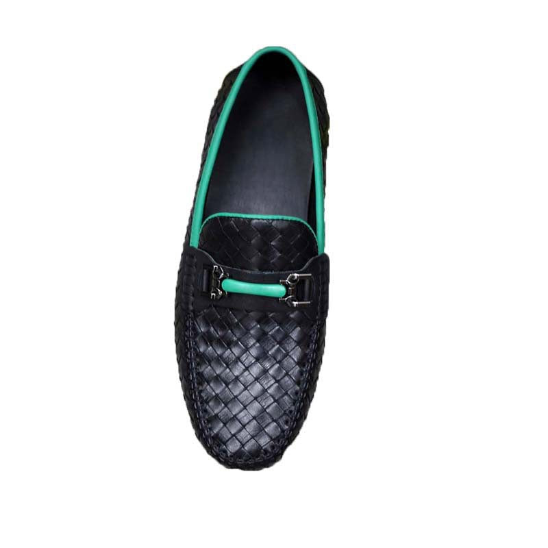Damen Mokassins aus geflochtenem Leder EB