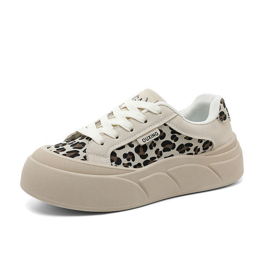 Damen Sneaker mit animalischem Muster und bequemer Sohle EB