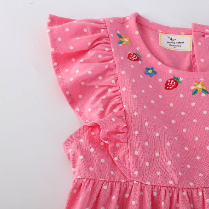 Mädchen Freizeitkleid mit zauberhaften Katzenmotiven EB