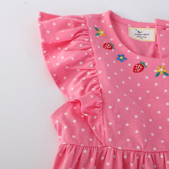 Mädchen Freizeitkleid mit zauberhaften Katzenmotiven EB