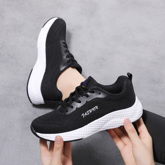 Damen Sportliche Luftige Sneakers mit rutschfester Sohle und atmungsaktivem Obermaterial EB