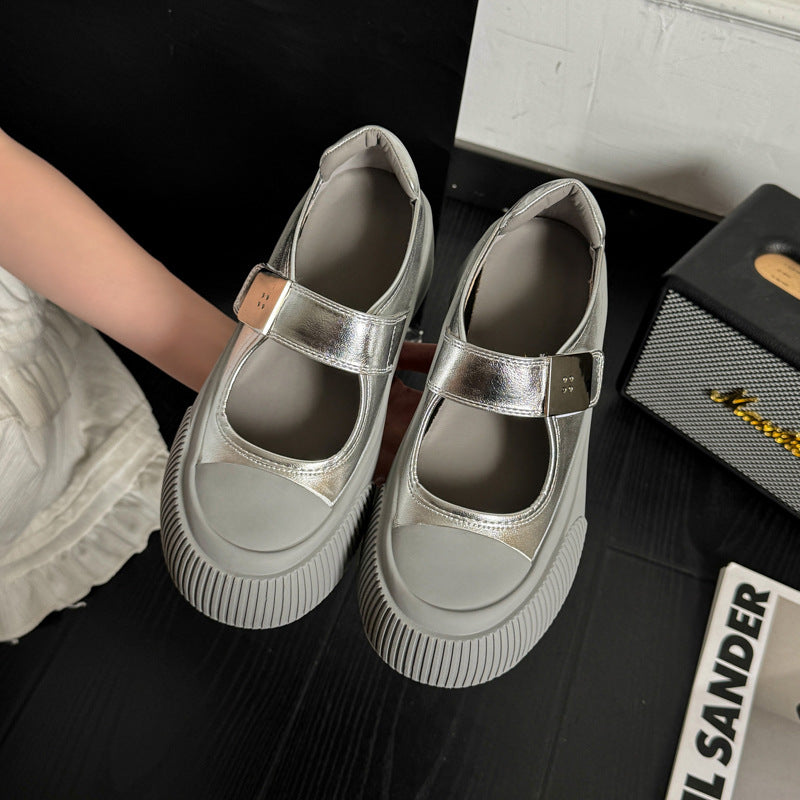 Damen Modische Ballerinas mit verstellbarem Riemen EB