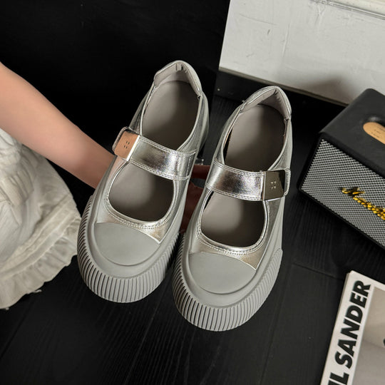 Damen Modische Ballerinas mit verstellbarem Riemen EB