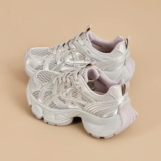 Damen Sportliche Laufschuhe mit atmungsaktiven Mesh-Einsätzen und ergonomischer Dämpfung EB