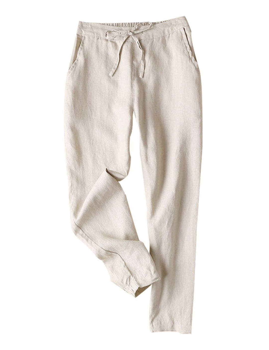Damen Leichte Chinohose aus atmungsaktivem Leinenmix mit verstellbarem Bund EB